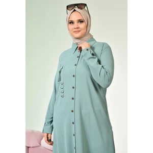 Buyuk Beden Tunik Tesettur Kadin Ayrobin Kumas