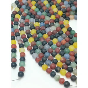 Livza Bijuteri Mat Mix Doğal Taş Dizisi 8mm