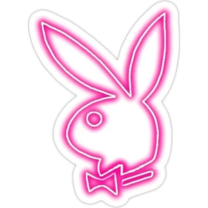 Playboy Tavşanı Sticker Araba Oto Arma Duvar Sticker Ev Dekoratif Çıkartma 15 Cm