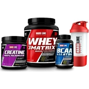 Hardline Nutrition Hardline Whey 3matrix 908 gr + Kreatin 300 gr + Bcaa 4:1:1 Atb6 120 Tablet Kombinasyonu