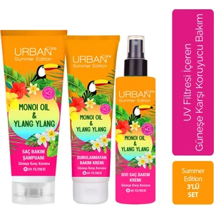 URBAN Care Summer-Monoi Yağı & Ylang Ylang Güneş Koruyucu Saç Bakım Seti-Vegan-UV Koruma