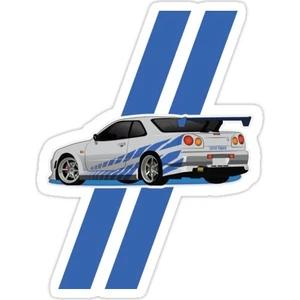 Brian'ın Skyline Sticker Araba Oto Arma Duvar Sticker Ev Dekoratif Çıkartma 15 Cm