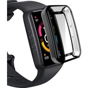 Huawei Honor Band 6 Kılıf 360 Full Round Soft Silicone Siyah