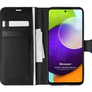 Samsung Galaxy A52 Kılıf Delux Leather Wallet Siyah