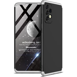 Samsung Galaxy A72 Kılıf Double Dip 360 Protective Siyah Gri