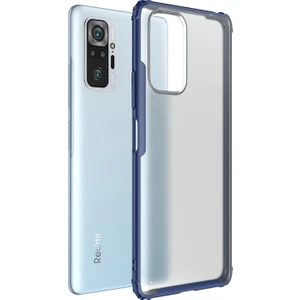 Xiaomi Redmi Note 10 Pro Kılıf Frosted Frame Lacivert