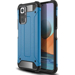Xiaomi Redmi Note 10 Pro Kılıf Rugged Armor Mavi