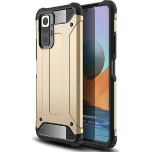 Xiaomi Redmi Note 10 Pro Kılıf Rugged Armor Gold