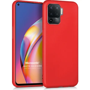 Matte Silicone Oppo Reno 5 Lite Kılıf Kırmızı