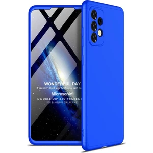 Samsung Galaxy A52 Kılıf Double Dip 360 Protective Mavi