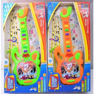 Can Ali Toys  Oyuncak Pilli Müzikli Efsane Oyuncak Gitar Yeşil