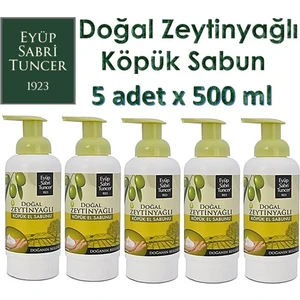 Eyüp Sabri Tuncer Doğal Zeytinyağlı Köpük Sabun 500ML x 5 Adet