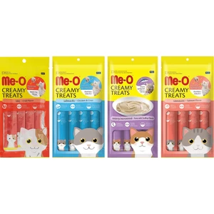 Me-O Creamy Treats Kedi Ödül Maması 4 Çeşit 16 Adet Somon Tavuk Yengeç ve Ton Balıklı