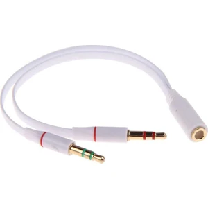 Kulaklık Mikrofon Ayırıcı Y Splitter Kablo 2 x 3.5 mm Stereo Kablo
