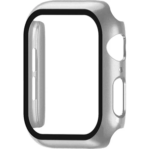 Apple Watch Uyumlu 40MM Için Tpu Çerçeveli Ekran Koruyuculu Ön Çerçeve Kılıf Gümüş