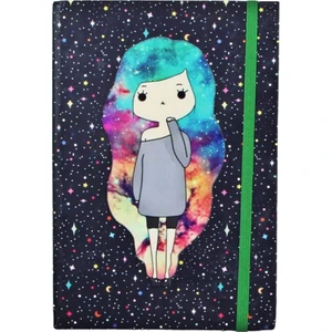 Satürn Kız Tasarımlı Sert Kapaklı Günlük Hatıra Defteri