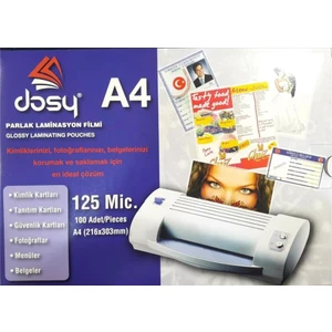 Laminasyon Filmi A4 125 Micron