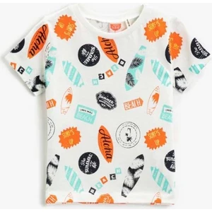 Koton Baskılı Erkek Tişört Pamuklu Tshirt 1YMB18062ZK