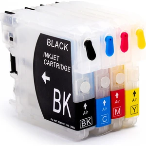 Brother LC38, LC39, LC67 Uyumlu Kolay Dolan Kartuş - 4 Renk