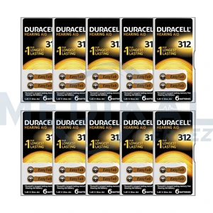Işitme Cihazı Pili Duracell 10'lu Paket 312 Numara