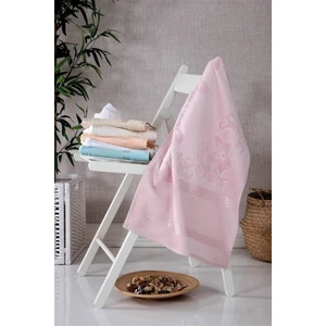 6'lı Set Jakarlı Kadife Etamin Aralı Havlu- Yumuşak ve Şık Tasarım - 50x90 cm