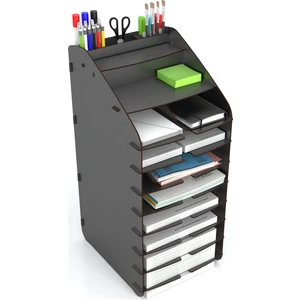A4 Design Otto Tower Masaüstü Organizer Evrak Rafı Siyah