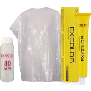 Saç Boyası Tüp 60 ml - Şampanya + 30 Volüm Peroksit + Boya Naylonu