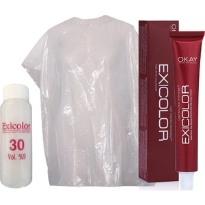 Saç Boyası Tüp 60 ml - Şampanya + 30 Volüm Peroksit + Boya Naylonu