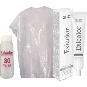 Saç Boyası Tüp 60 ml - Şampanya + 30 Volüm Peroksit + Boya Naylonu