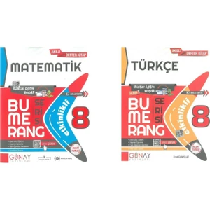 Günay Yayınları Gün&Ay Yayınları 8. Sınıf Bumerang Serisi Matematik - Türkçe Soru Bankası Seti