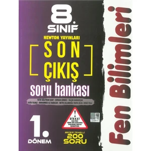 Newton Yayınları 8. Sınıf Fen Bilimleri 1. Dönem Son Çıkmış Soru Bankası Evdekal