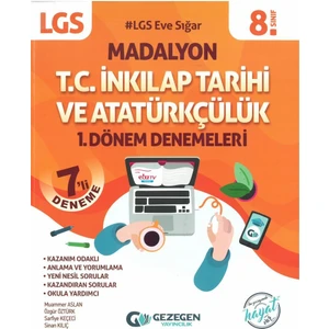 Gezegen Yayıncılık 8.Sınıf Madalyon 1. Dönem T.C. Inkılap Tarihi 7li Deneme Evdekal