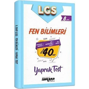 Ankara Yayıncılık 8.Sınıf  LGS Fen Bilimleri 40 Yaprak Test