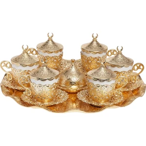 Bazaar 4 Osmanlı Motifli Nescafe Fincan Seti 6 Kişilik Sarı