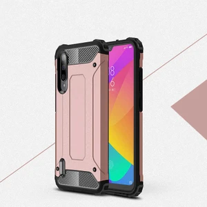 noktaks - Xiaomi Mi A3 - Kılıf Çift Katman Zırh Tank Crash Military Kapak - Rose Gold - T9671