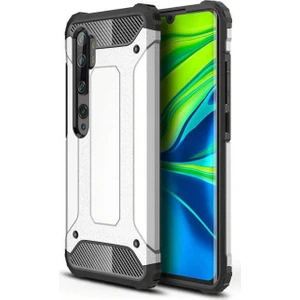 - Xiaomi Mi Note 10 - Kılıf Çift Katman Zırh Tank Crash Military Kapak - Gri - T10875