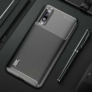 noktaks - Xiaomi Mi 9 Lite - Kılıf Auto Focus Karbon Negro Silikon Kapak - Siyah - T10220