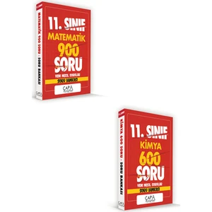 Çapa Yayınları 11. Sınıf Matematik ve Kimya Soru Bankası Seti 2 Kitap
