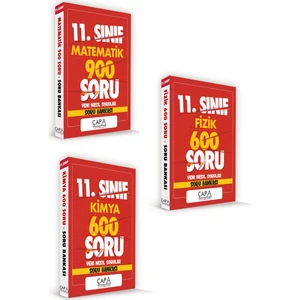 Çapa Yayınları 11. Sınıf Matematik Fizik Kimya Soru Bankası Seti 3 Kitap