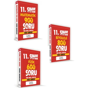 Çapa Yayınları 11. Sınıf Matematik Fizik Biyoloji Soru Bankası Seti 3 Kitap