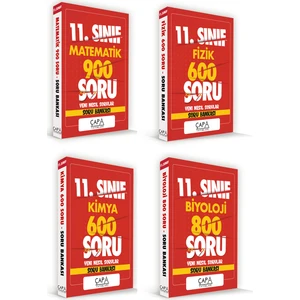 Çapa Yayınları 11. Sınıf Matematik Biyoloji Kimya Fizik Soru Seti 4 Kitap