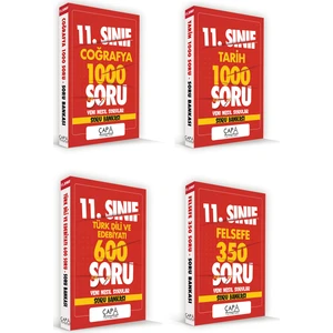 Çapa Yayınları 11. Sınıf Türk Edebiyatı Tarih Coğrafya Felsefe Soru Seti4 Kitap