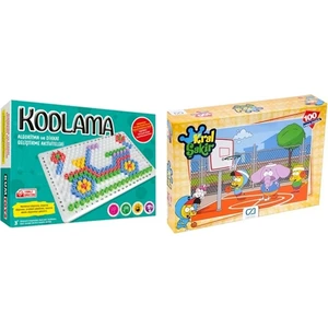 Kodlama + Ca Games Kral Şakir 100 Parça Puzzle 2'li Set