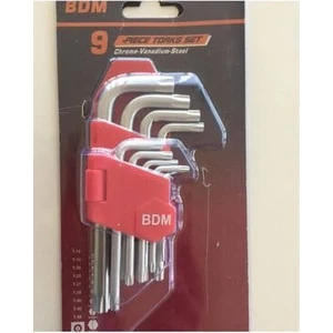 9 Parça Kısa Tork Alyan Seti 120 mm