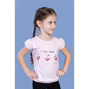 Toontoy Kids Toontoy Kız Çocuk Lastikli Büzgü Detaylı Baskılı Tişört