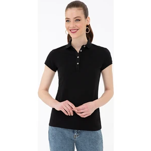 Pierre Cardin Kadın Siyah Slim Fit Tişört 50243079-VR046