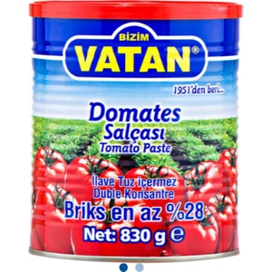 Bizim Vatan Vatan Domates Salçası 830 gr