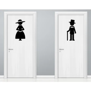 Bk Gift Wc Tasarımlı Kapı Sticker-5