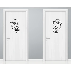 Bk Gift Wc Tasarımlı Kapı Sticker-10
