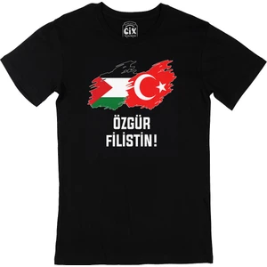 Özgür Filistin Siyah Tişört